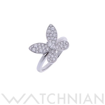 グラフ パヴェ バタフライ リング ミニ シルバー K18ホワイトゴールド WG レディース ジュエリー 【中古】【jewelry】