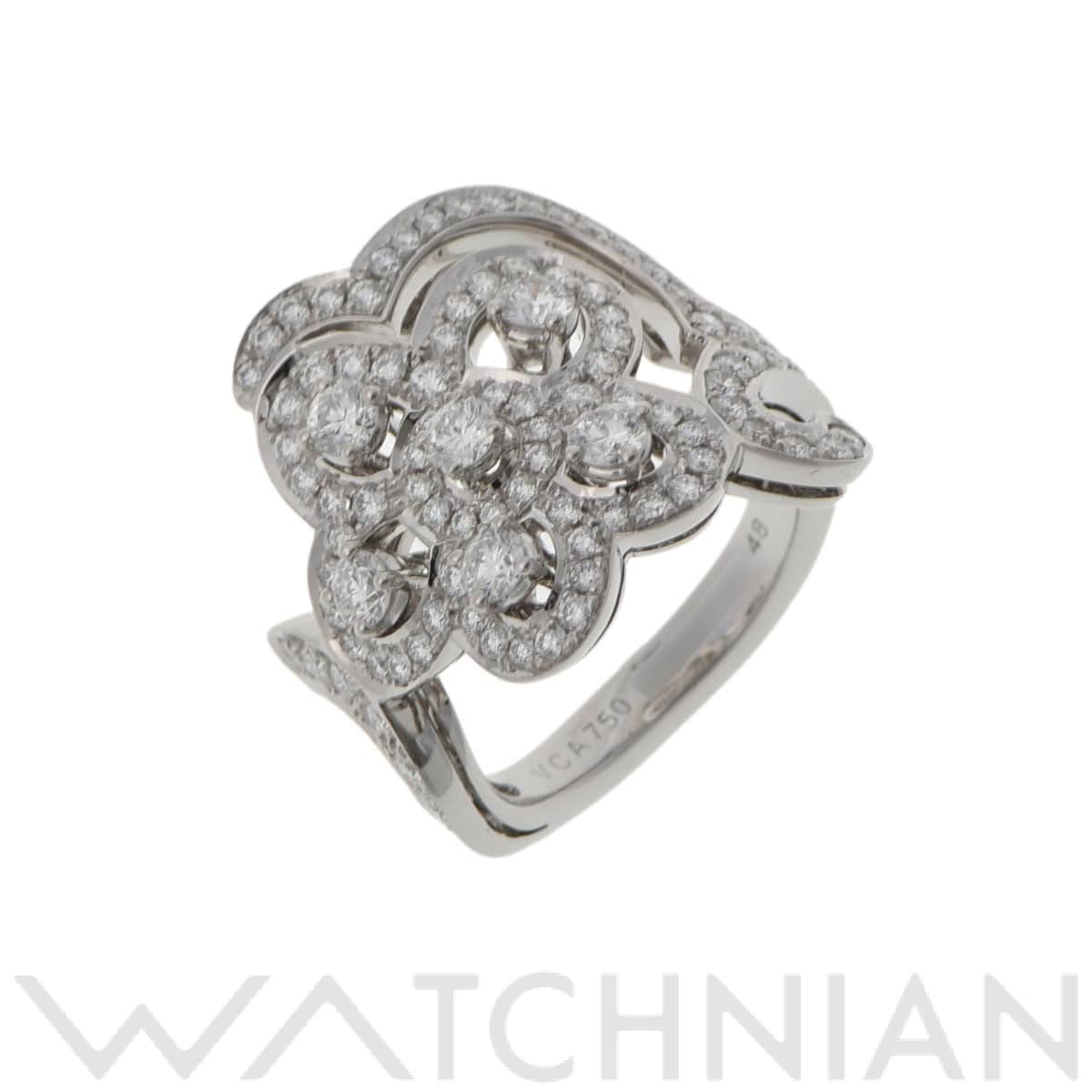 ヴァン クリーフ&アーペル ダンテルリング ダイヤ #48 シルバー K18ホワイトゴールド WG レディース ジュエリー 【中古】【jewelry】