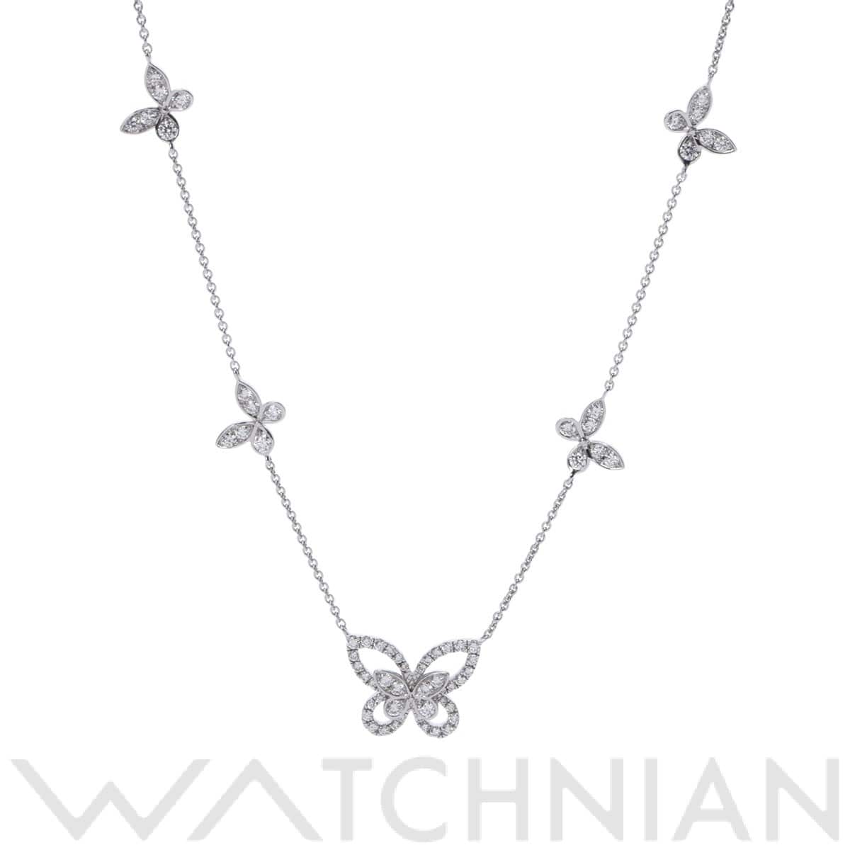 グラフ ミニバタフライシルエット ネックレス シルバー K18ホワイトゴールド WG レディース ジュエリー 【中古】【jewelry】