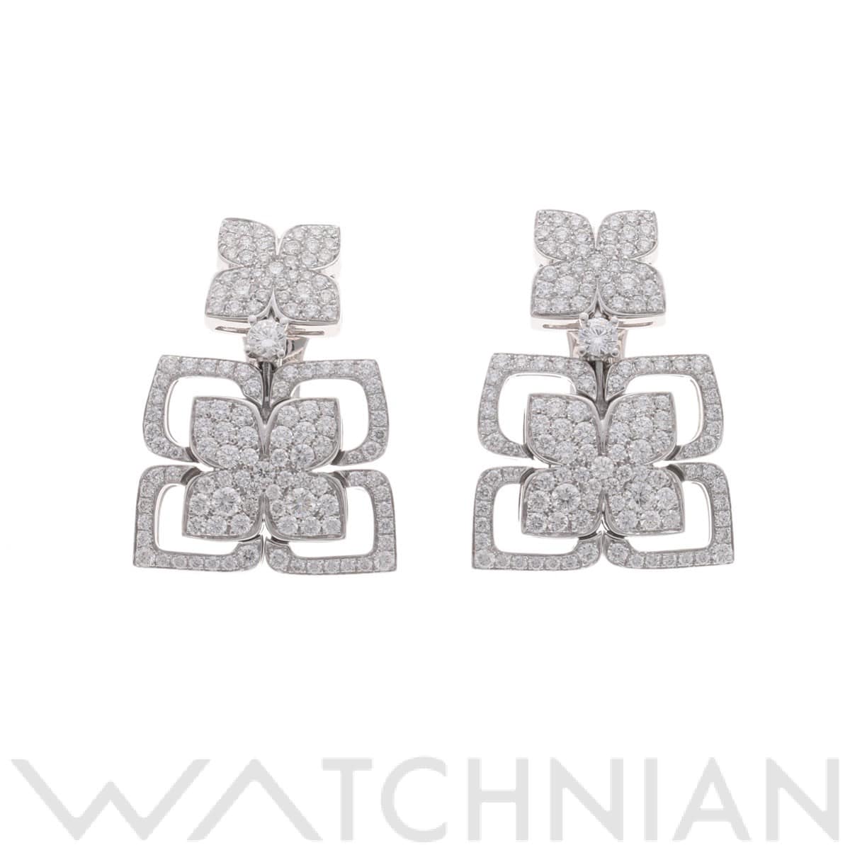 ブルガリ クローバーピアス シルバー K18ホワイトゴールド WG レディース ジュエリー 【中古】【jewelry】