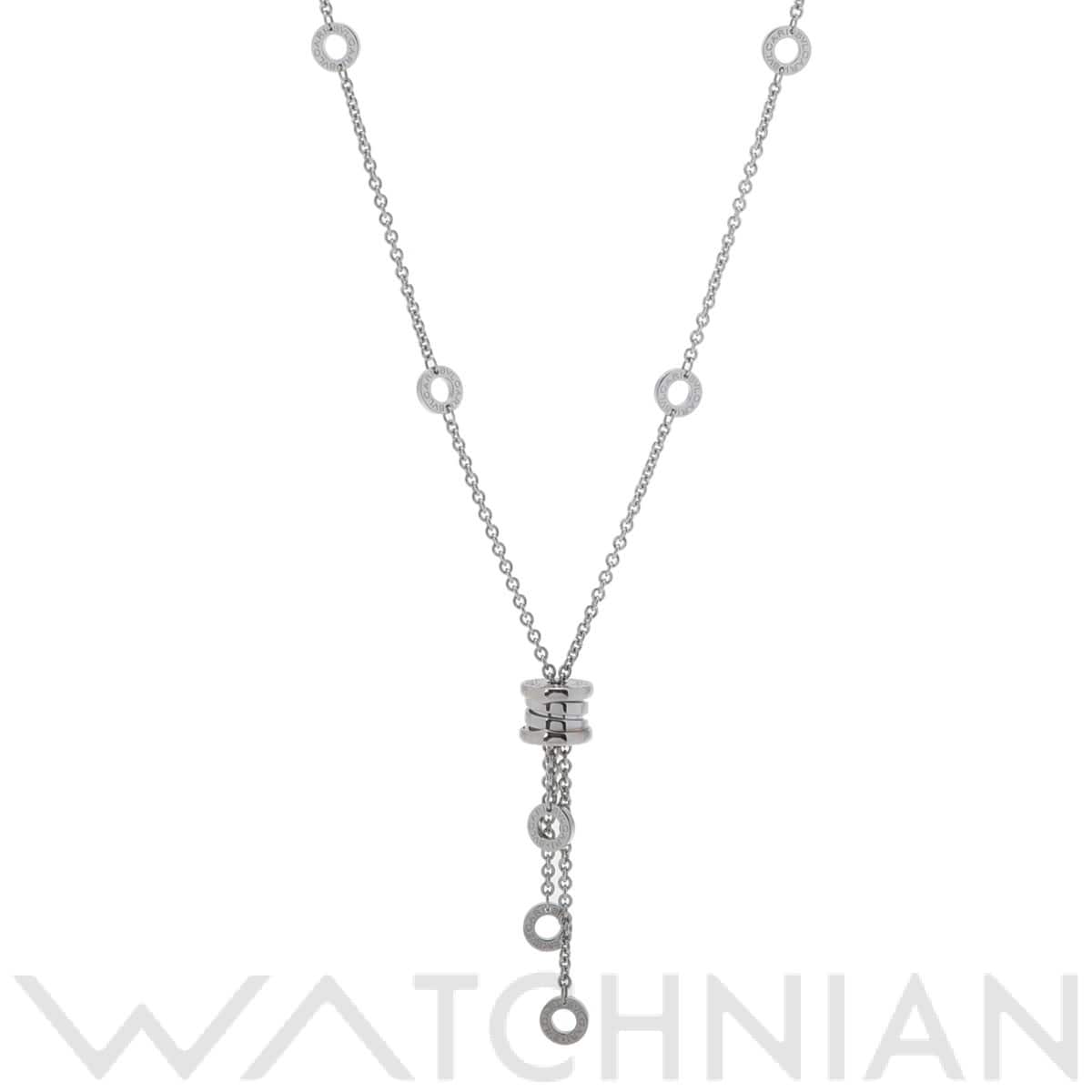 ブルガリ B-ZERO1 エレメント ネックレス シルバー K18ホワイトゴールド WG レディース ジュエリー 【中古】【jewelry】