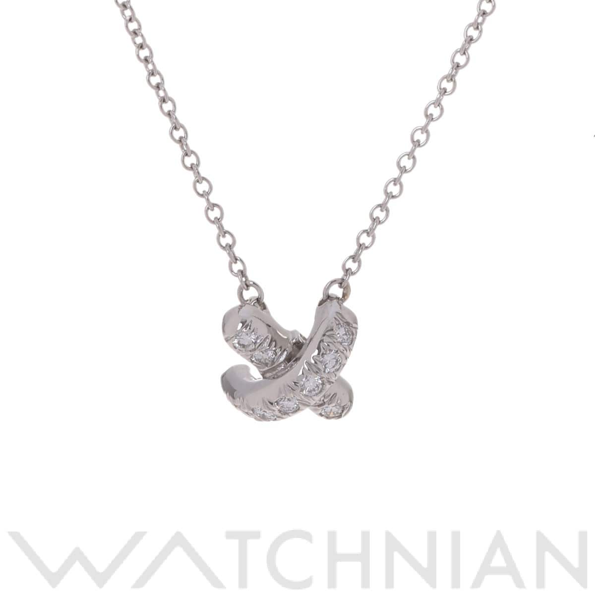 ティファニー クロスステッチ ネックレス シルバー Pt950プラチナ レディース ジュエリー 【中古】【jewelry】