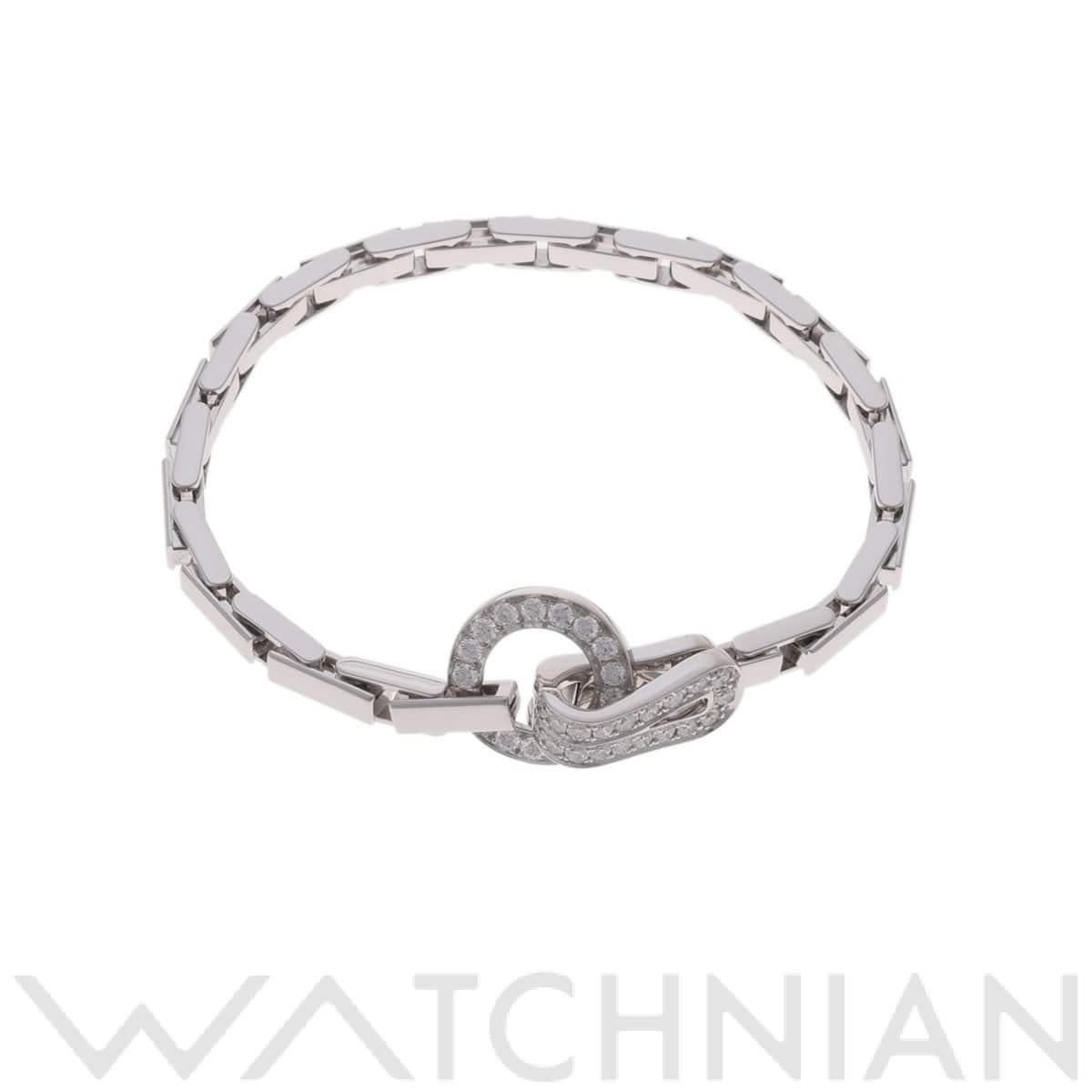 カルティエ アグラフ ブレスレット シルバー K18ホワイトゴールド WG レディース ジュエリー 【中古】【jewelry】