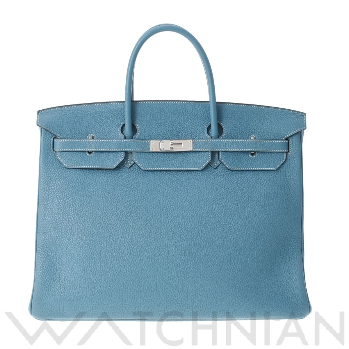 エルメス バーキン 40 ブルージーン/パラジウム金具 トゴ レディース バッグ 【中古】【bag】