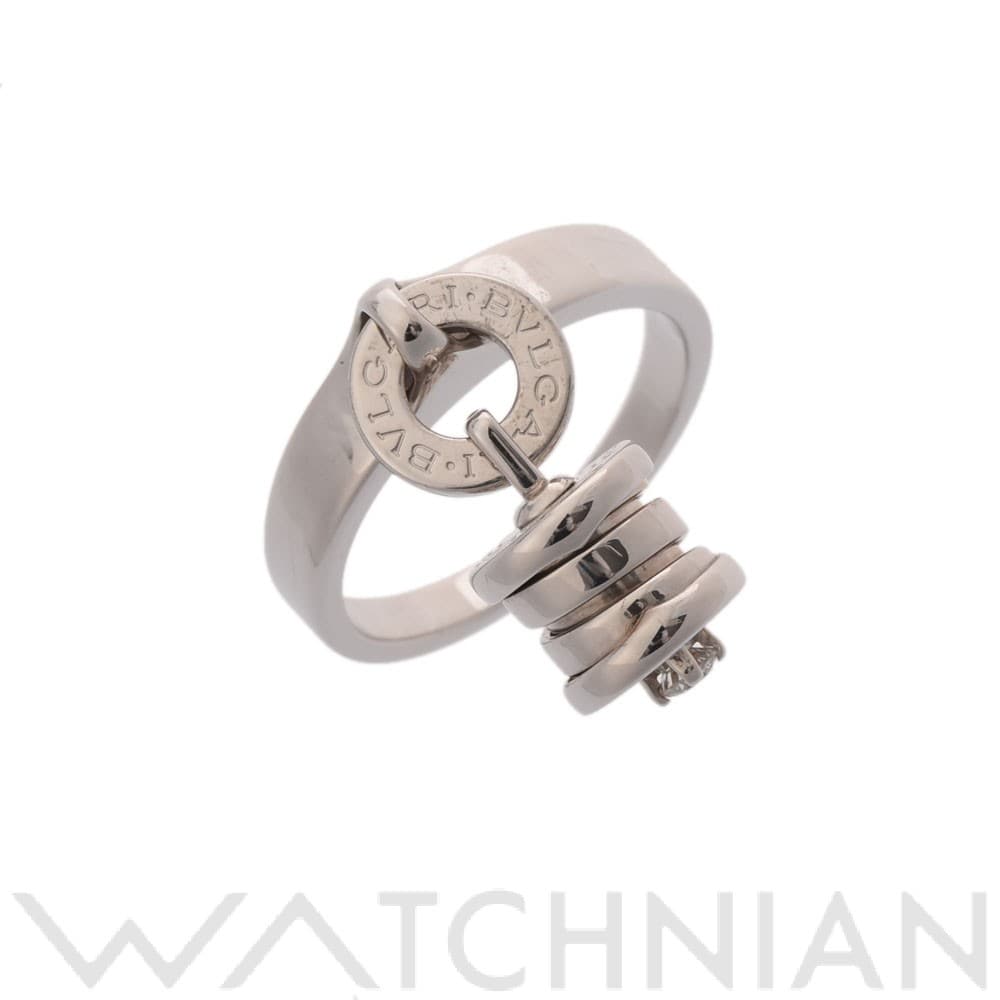 ブルガリ B.ZERO1 エレメントリング 1Pダイヤ シルバー K18ホワイトゴールド WG レディース ジュエリー 【中古】【jewelry】