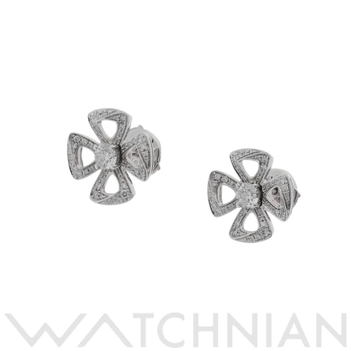 ブルガリ フィオレヴァーピアス シルバー 354502 K18ホワイトゴールド WG レディース ジュエリー 【中古】【jewelry】