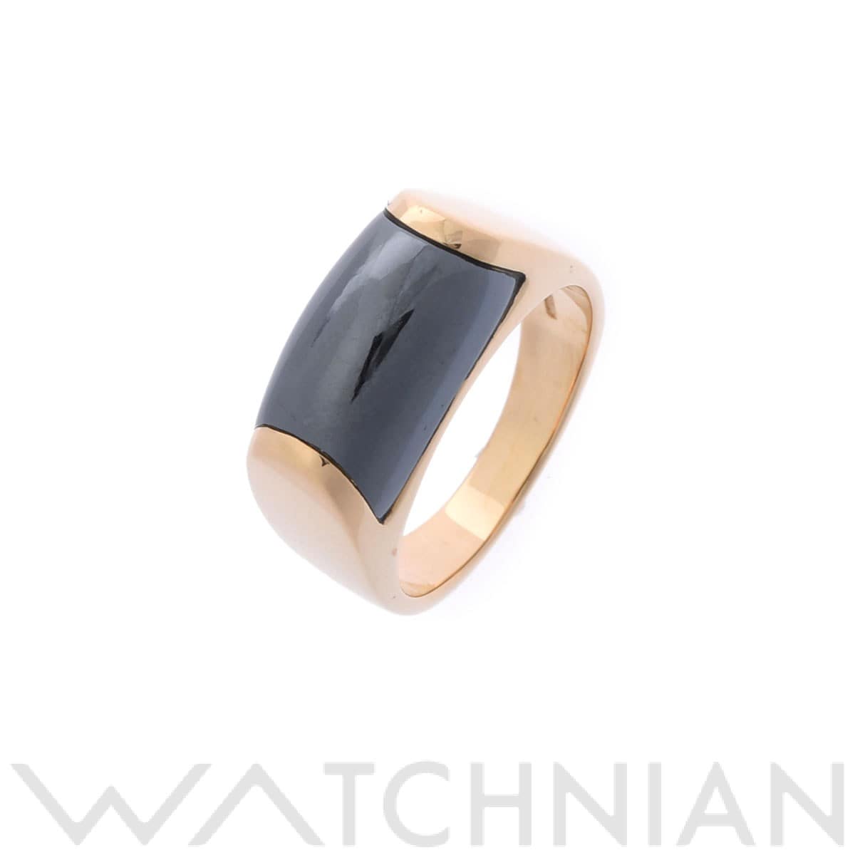 ブルガリ トロンケット リング ヘマタイト #52 ゴールド K18イエローゴールド YG レディース ジュエリー 【中古】【jewelry】