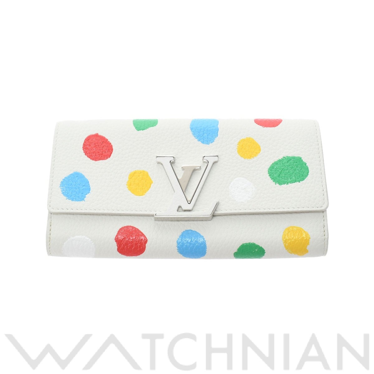 ルイ ヴィトン 日本限定 LV×YK ポルトフォイユ カプシーヌ ホワイト M81890 トリヨンレザー レディース 財布 【新品】【purse】