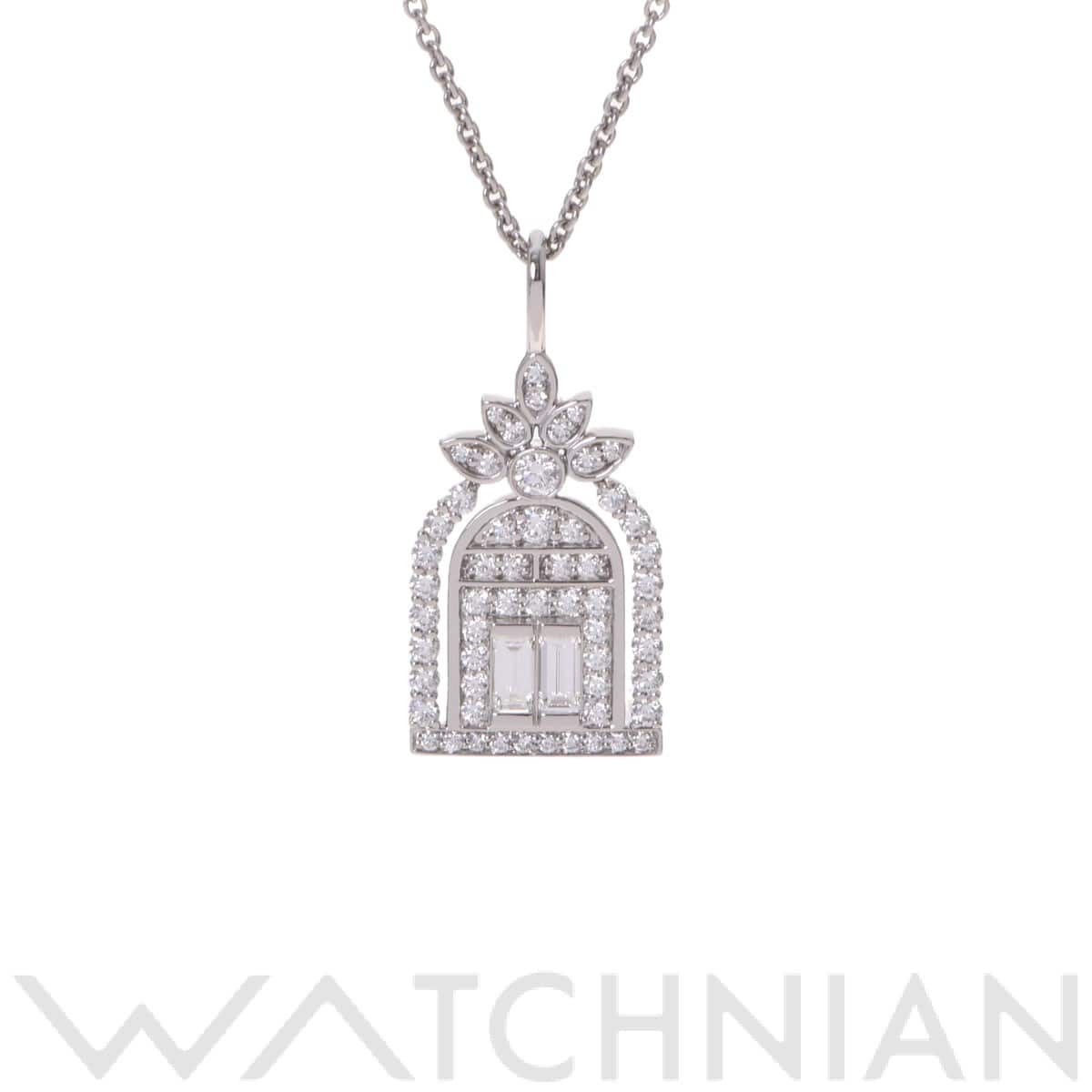 ハリー ウィンストン HWダイヤゲート ネックレス ダイヤ シルバー Pt950プラチナ レディース ジュエリー 【中古】【jewelry】