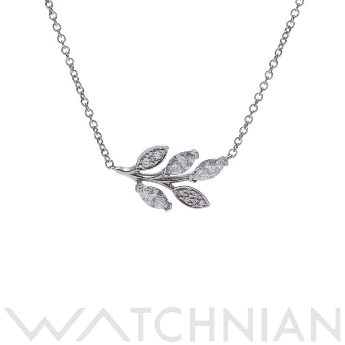 ティファニー ビクトリアリーフ ネックレス シルバー Pt950プラチナ レディース ジュエリー 【中古】【jewelry】