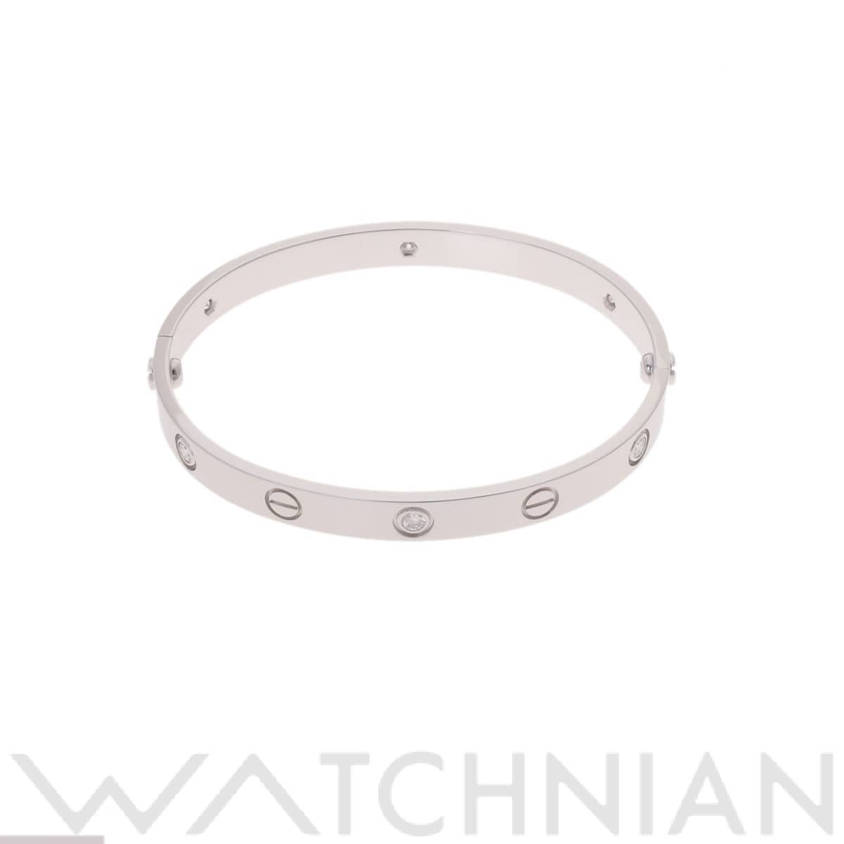 カルティエ ラブブレスレット 6Pダイヤ #17 シルバー K18ホワイトゴールド WG レディース ジュエリー 【中古】【jewelry】