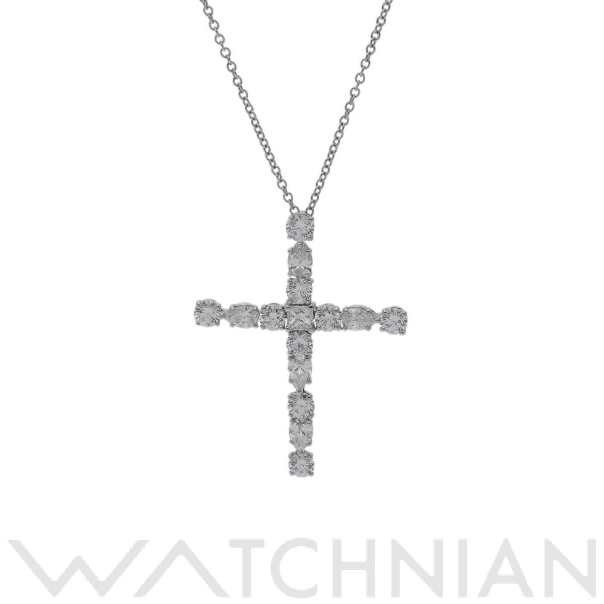 ハリー ウィンストン マドンナクロス ネックレス シルバー Pt950プラチナ レディース ジュエリー 【中古】【jewelry】