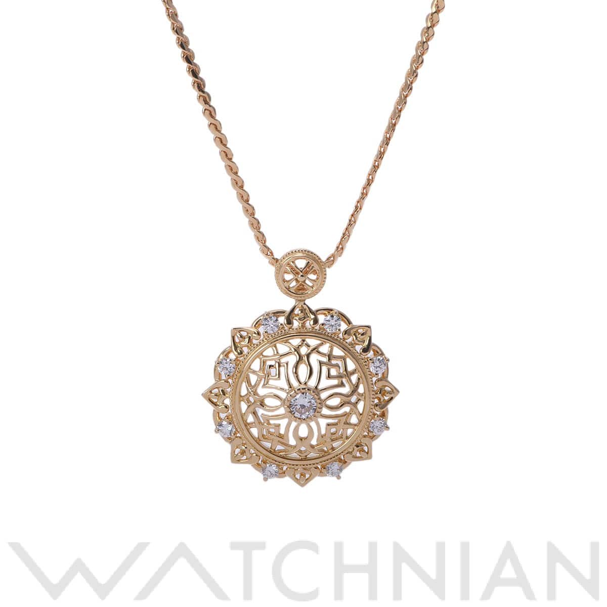 星の砂 ダイヤネックレス ゴールド K18イエローゴールド YG ジュエリー 【中古】【jewelry】