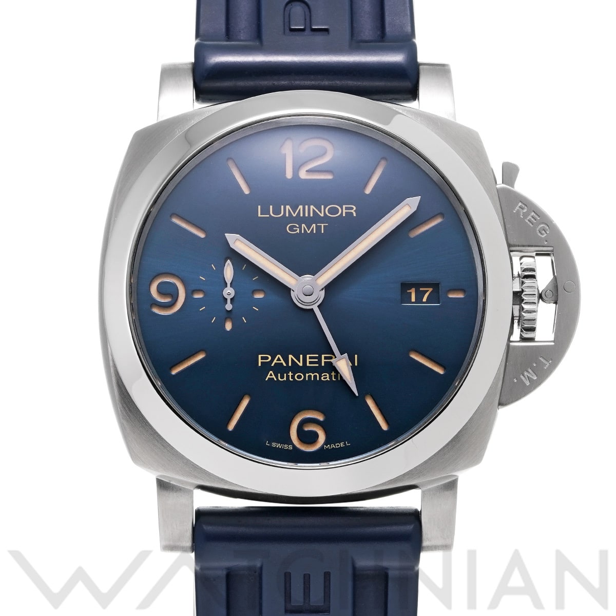 パネライ ルミノール GMT PAM01033 ブルー メンズ 時計 【中古】【wristwatch】
