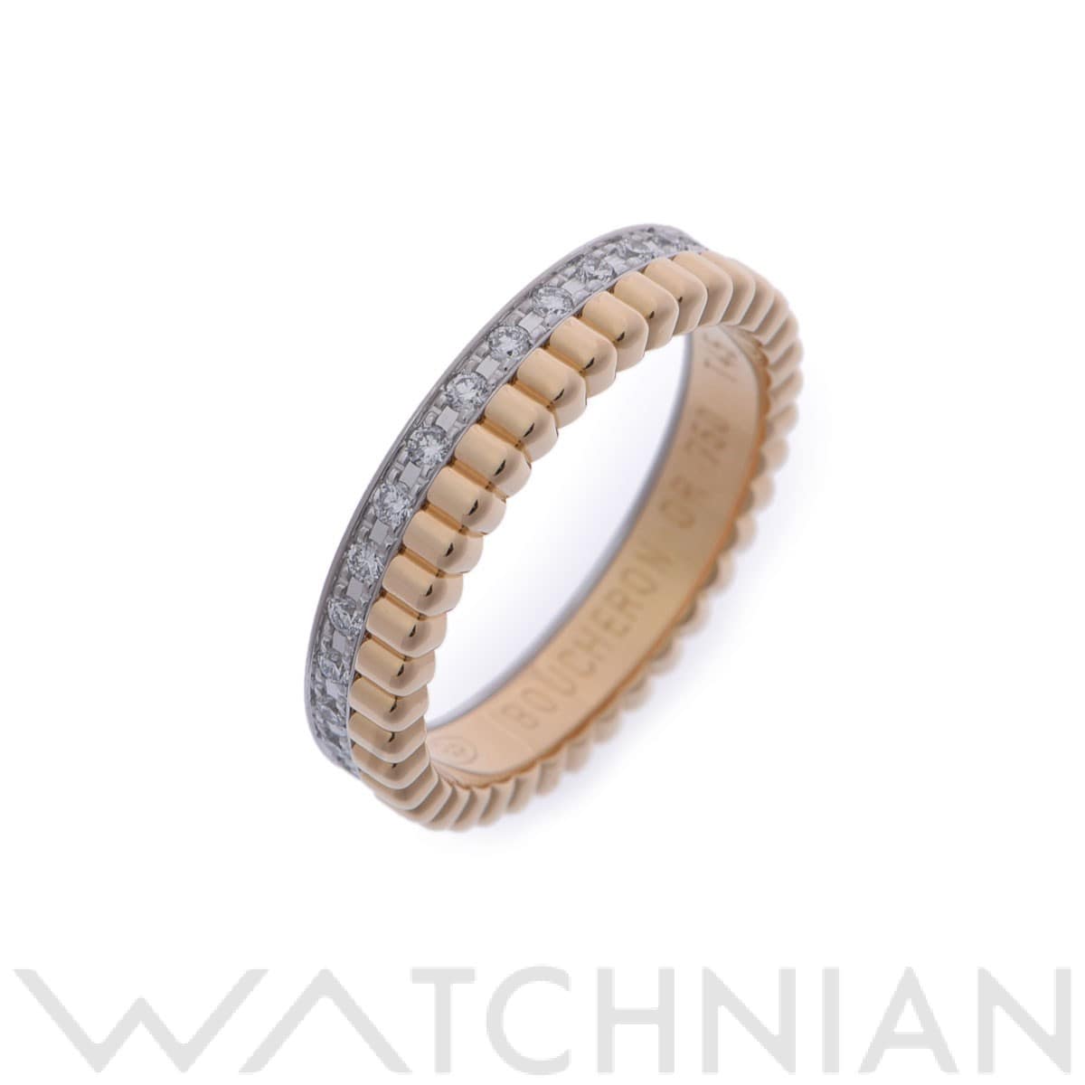 ブシュロン キャトルラディアントクルドパリリング #45 ゴールド K18イエローゴールド YG/K18ホワイトゴールド WG レディース ジュエリー 【中古】【jewelry】