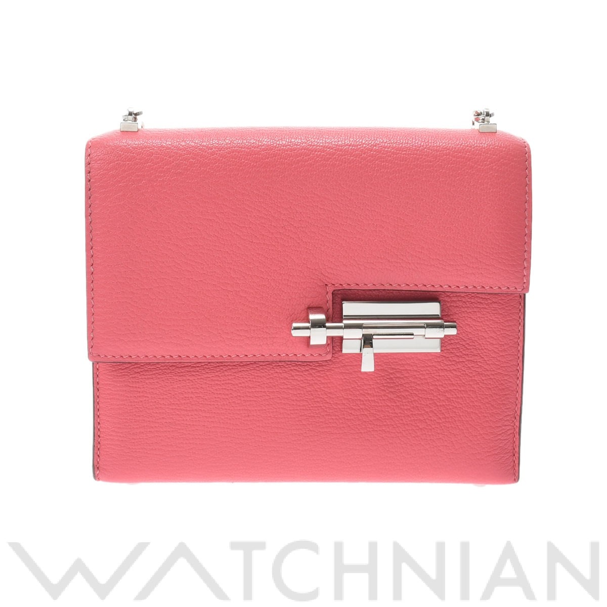 エルメス ヴェルーチェーン ミニ ローズリップスティック シェーブル レディース バッグ 【中古】【bag】
