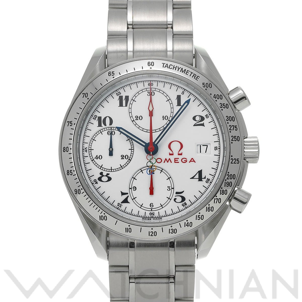オメガ スピードマスター デイト オリンピックコレクション 3516.20 ホワイト メンズ 時計 【中古】【wristwatch】