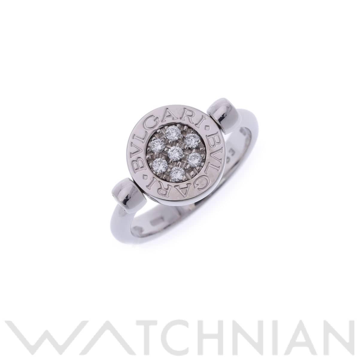 ブルガリ フリップリング パヴェダイヤ #53 シルバー K18ホワイトゴールド WG レディース ジュエリー 【中古】【jewelry】