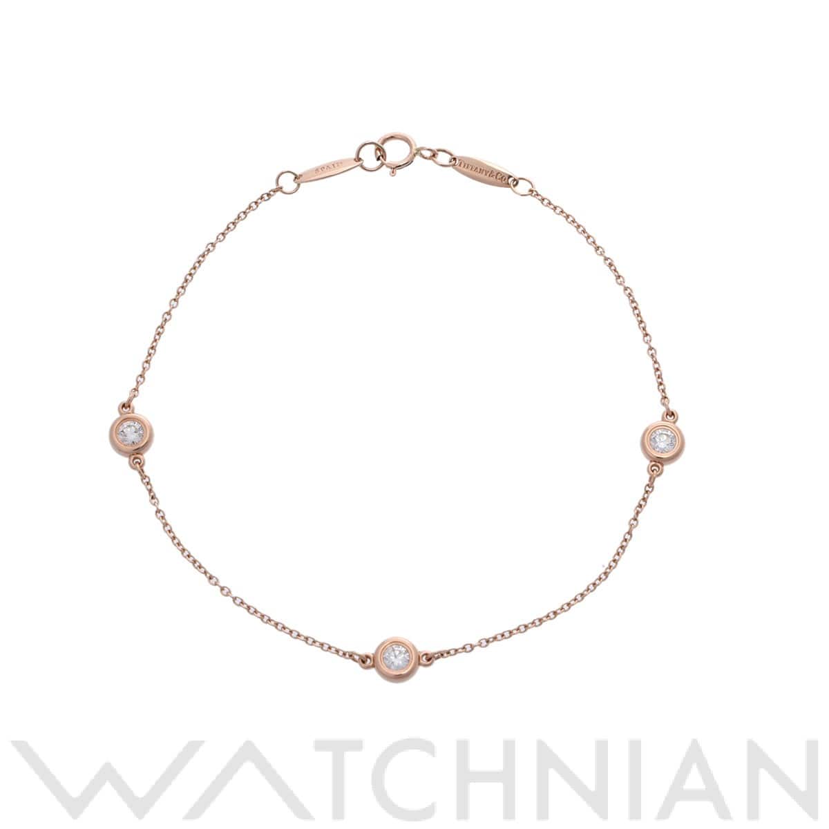 ティファニー バイザヤード ブレスレット 3PD ゴールド K18ピンクゴールド PG レディース ジュエリー 【中古】【jewelry】