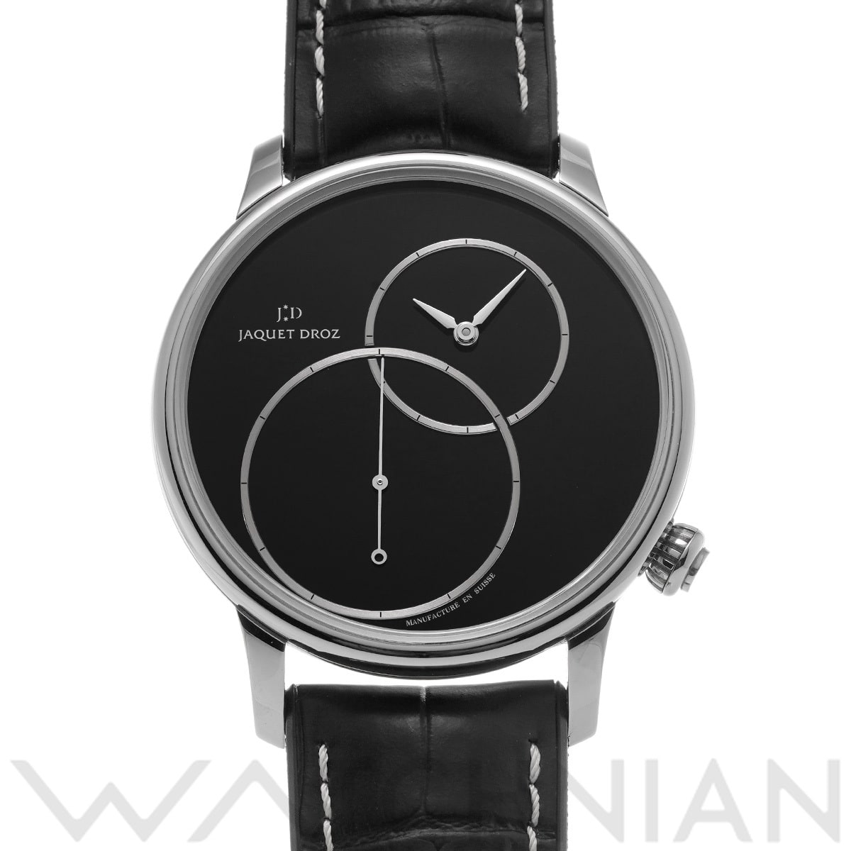 ジャケ ドロー グランセコンド オフセンター J006030270 オニキス メンズ 時計 【中古】【wristwatch】