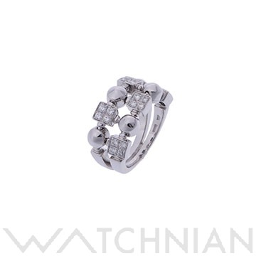 ブルガリ ルチアリング シルバー K18ホワイトゴールド WG レディース ジュエリー 【中古】【jewelry】