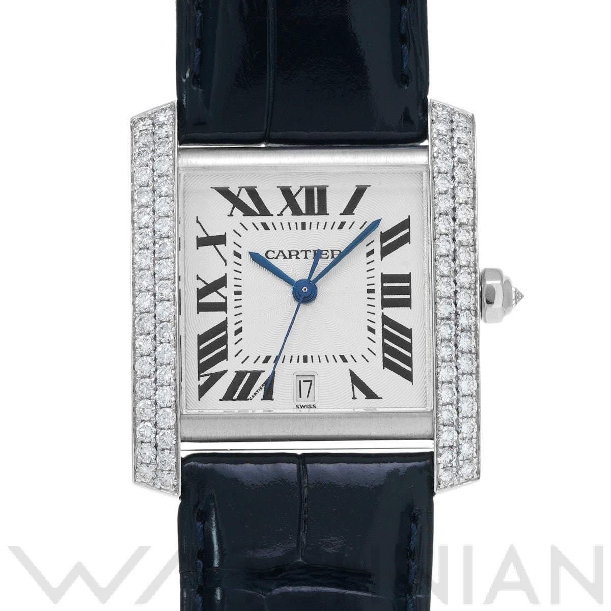 カルティエ タンクフランセーズ LM 2366 ホワイト レディース 時計 【中古】【wristwatch】