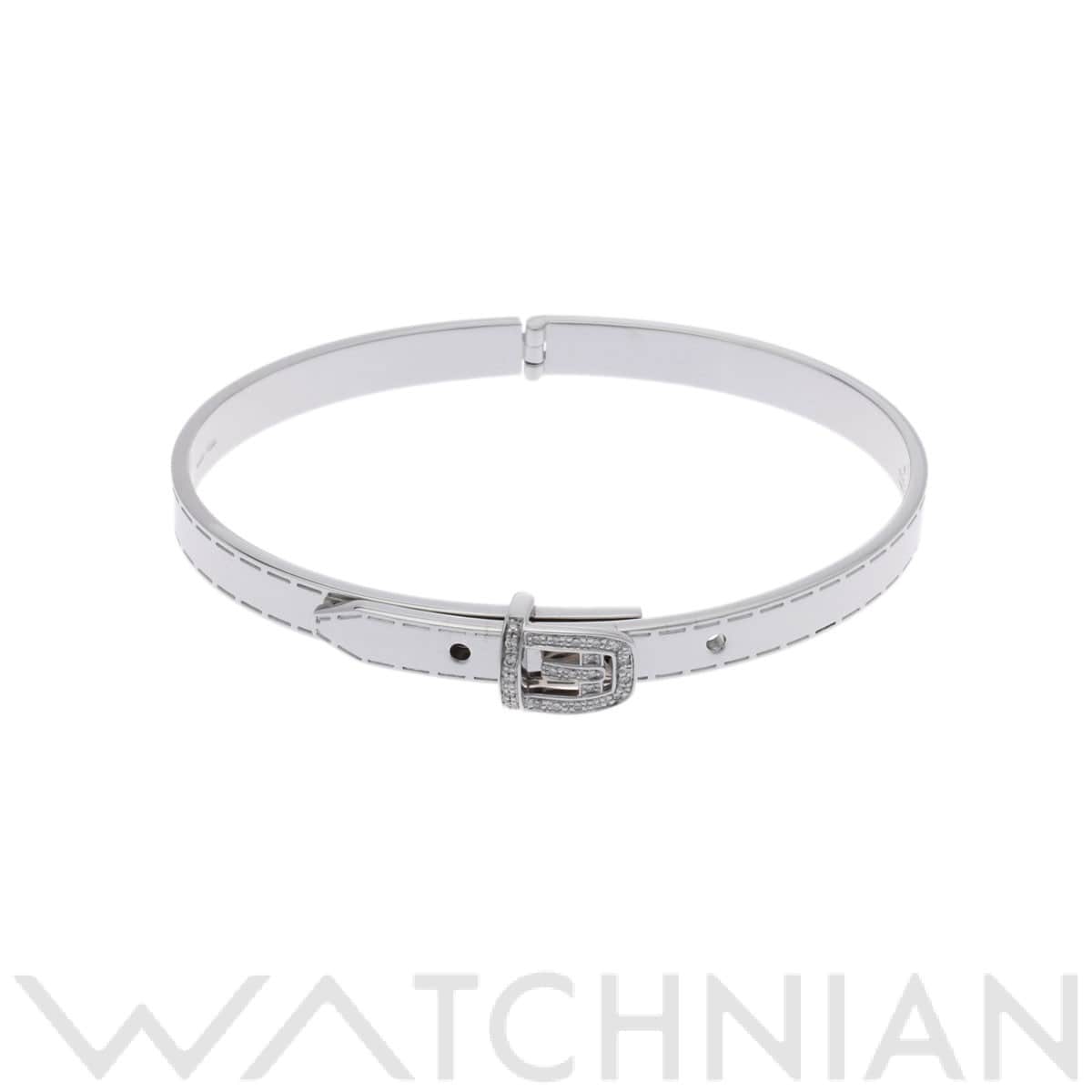 グッチ ベルトモチーフ バングル #17 ゴールド K18ホワイトゴールド WG レディース ジュエリー 【中古】【jewelry】