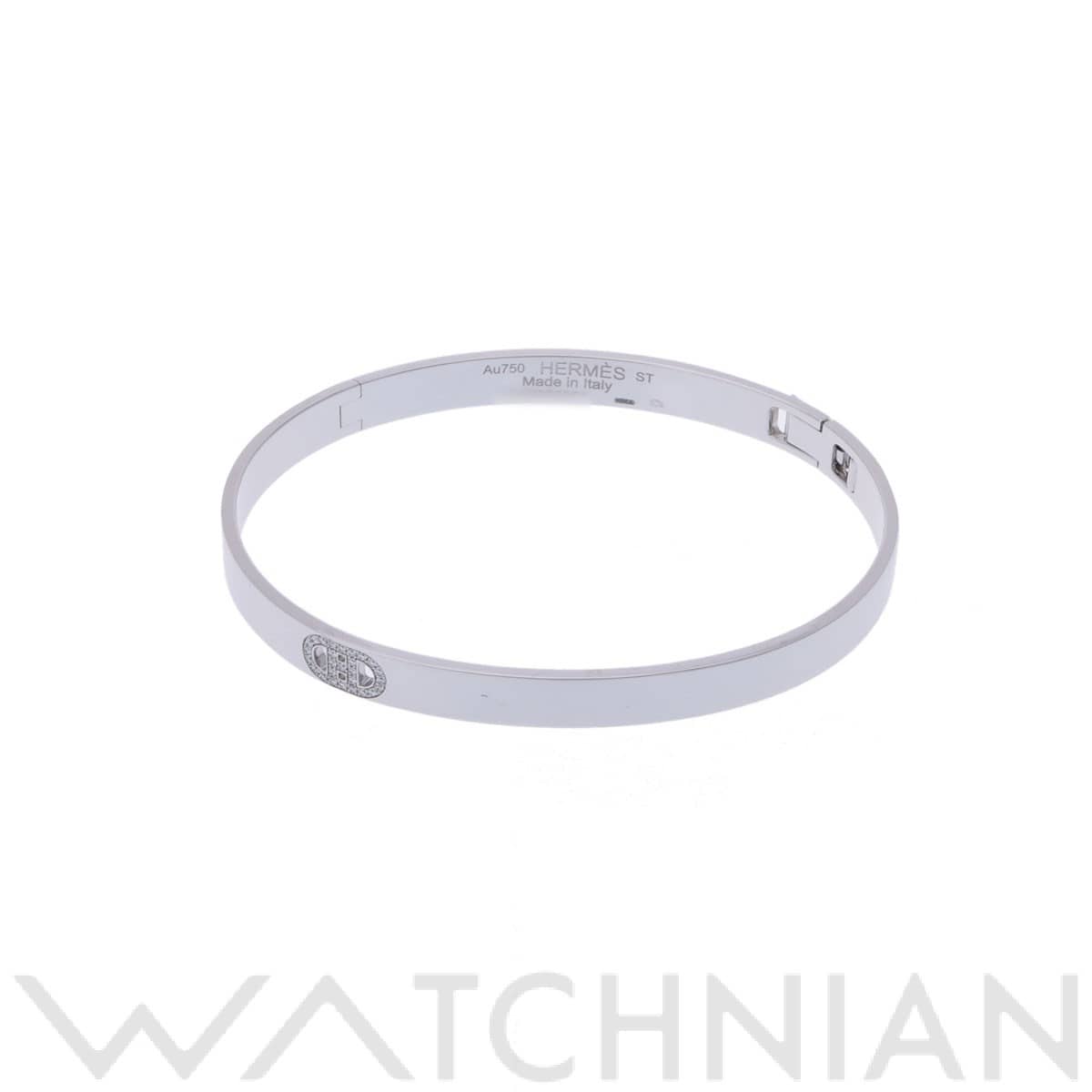 エルメス Hダンクル PM ブレスレット ダイヤ #ST シルバー K18ホワイトゴールド WG レディース ジュエリー 【中古】【jewelry】