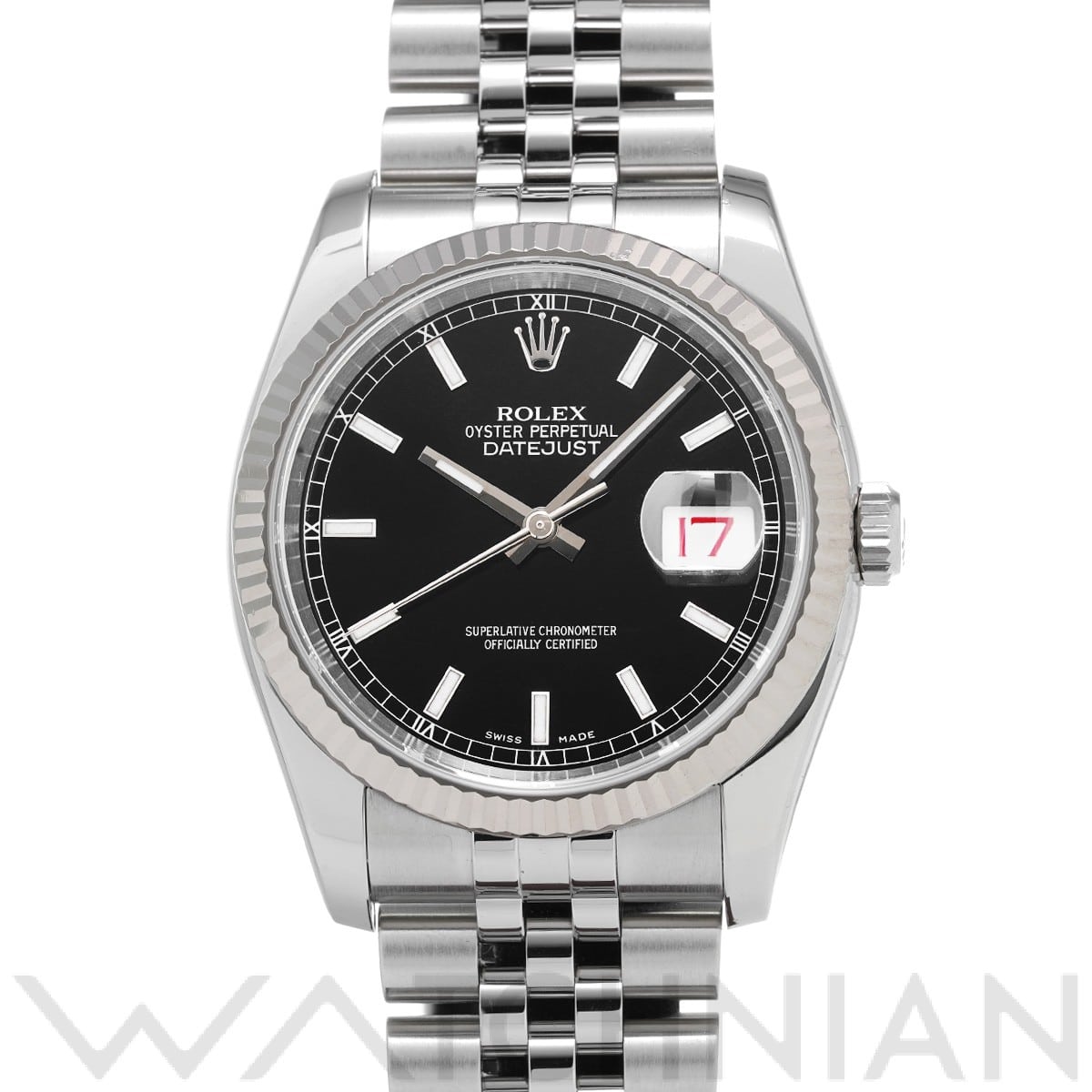 ロレックス デイトジャスト 116234 ブラック メンズ 時計 【中古】【wristwatch】