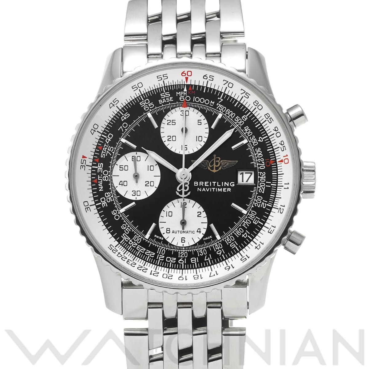 ブライトリング オールド ナビタイマー A13322 ブラック/シルバー メンズ 時計 【中古】【wristwatch】