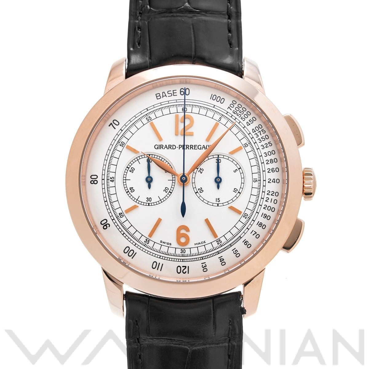 ジラール ペルゴ 1966 クロノグラフ 49539-52-151-BK6A シルバー メンズ 時計 【中古】【wristwatch】