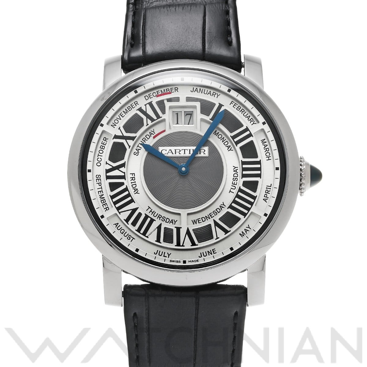 カルティエ ロトンド ドゥ カルティエ アニュアルカレンダー W1580002 スレート/シルバー メンズ 時計 【中古】【wristwatch】