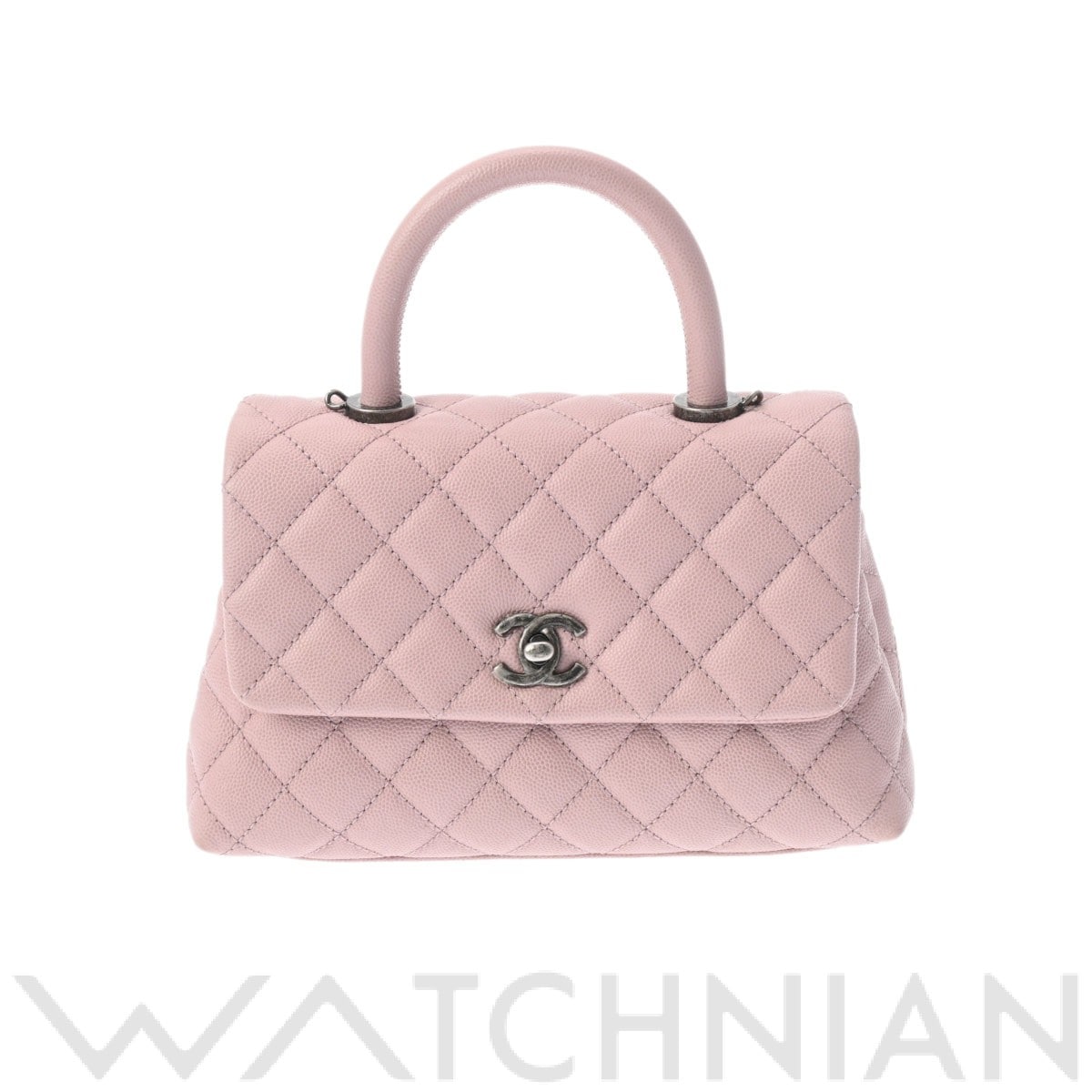 シャネル マトラッセ ココハンドル XS ピンク A92990 グレインドカーフスキン レディース バッグ 【中古】【bag】