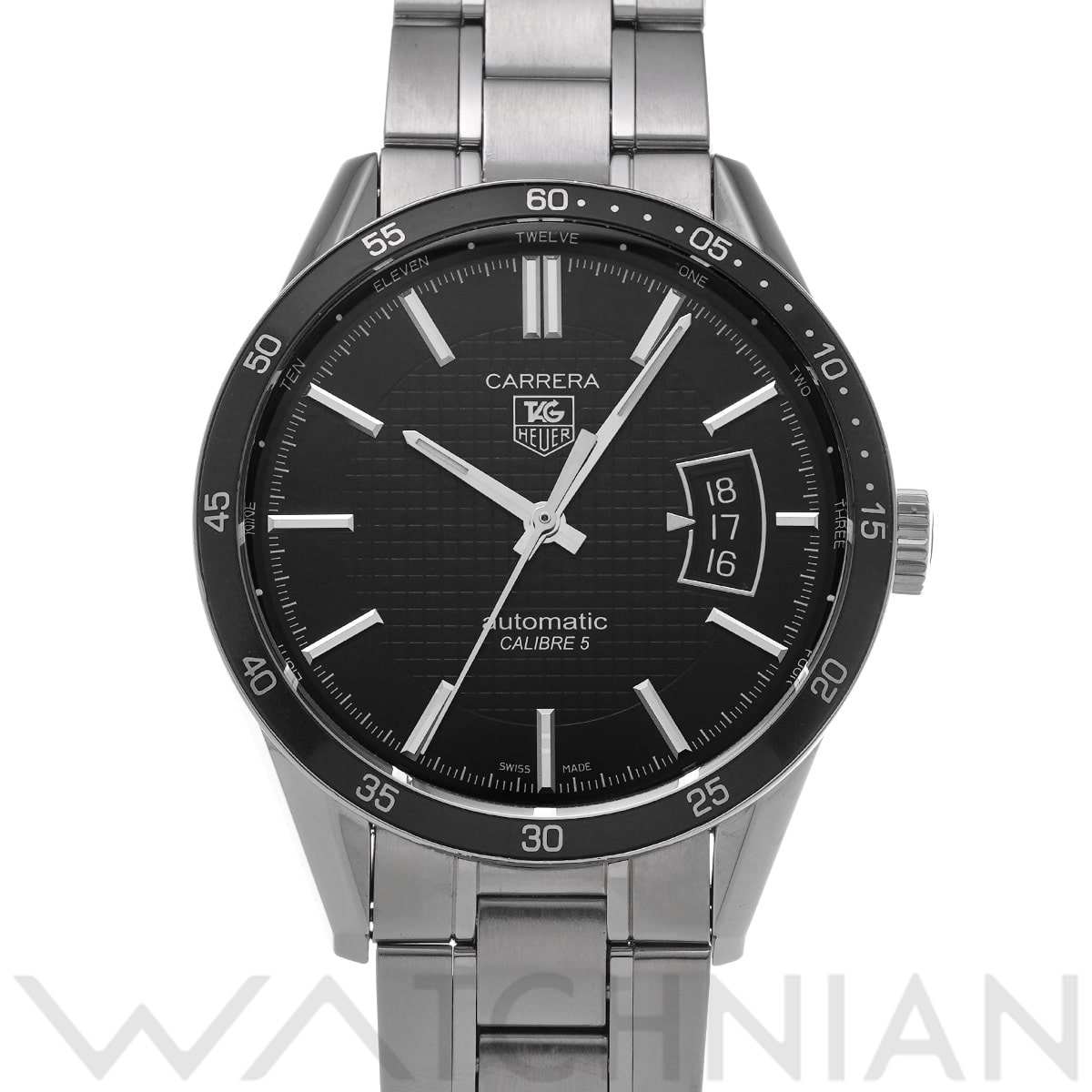タグ ホイヤー カレラ キャリバー5 WV211M.BA0787 ブラック メンズ 時計 【中古】【wristwatch】