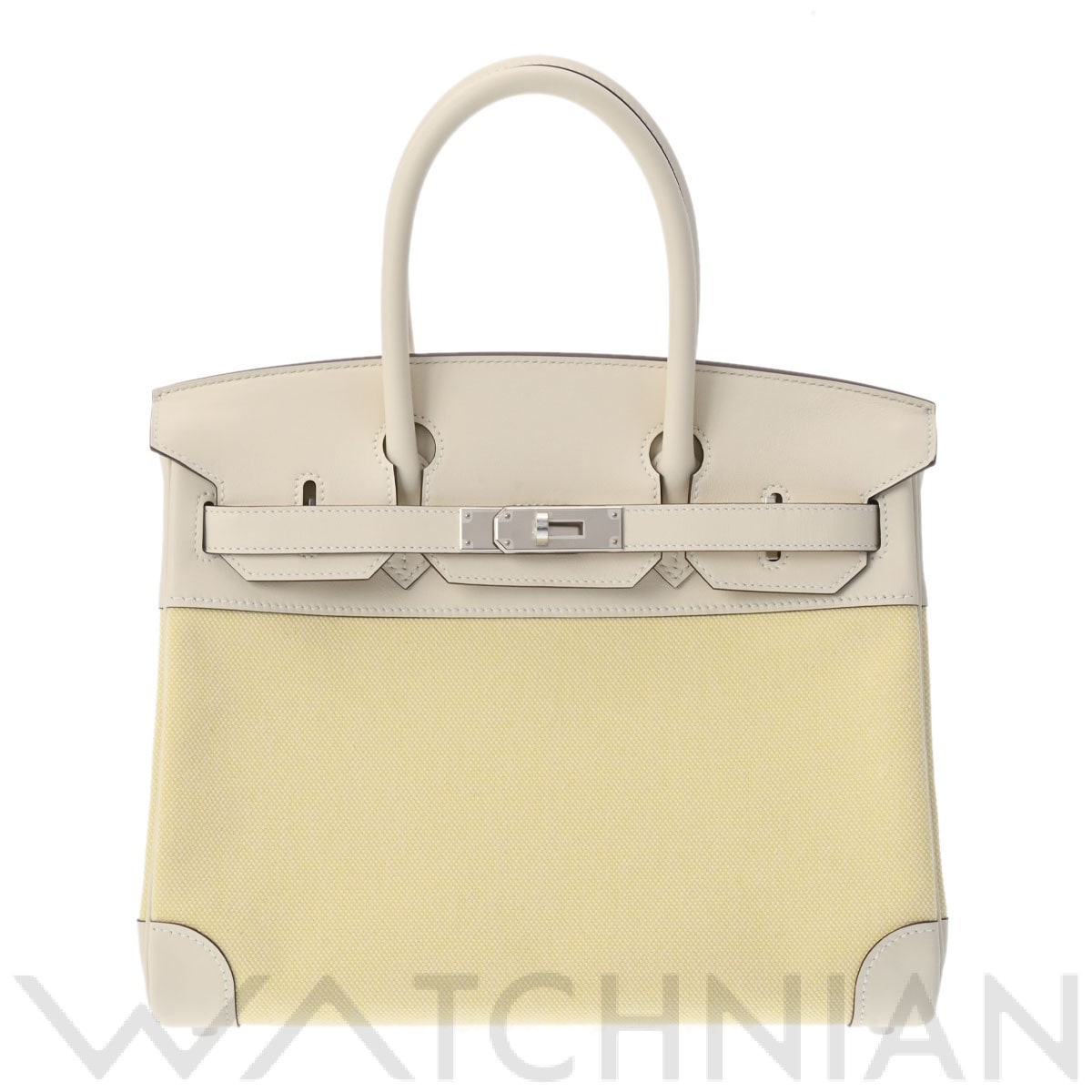 エルメス バーキン 30 ナタ/ジョーヌシトロン ヴォースイフト/トワルアッシュ レディース バッグ 【未使用】【bag】