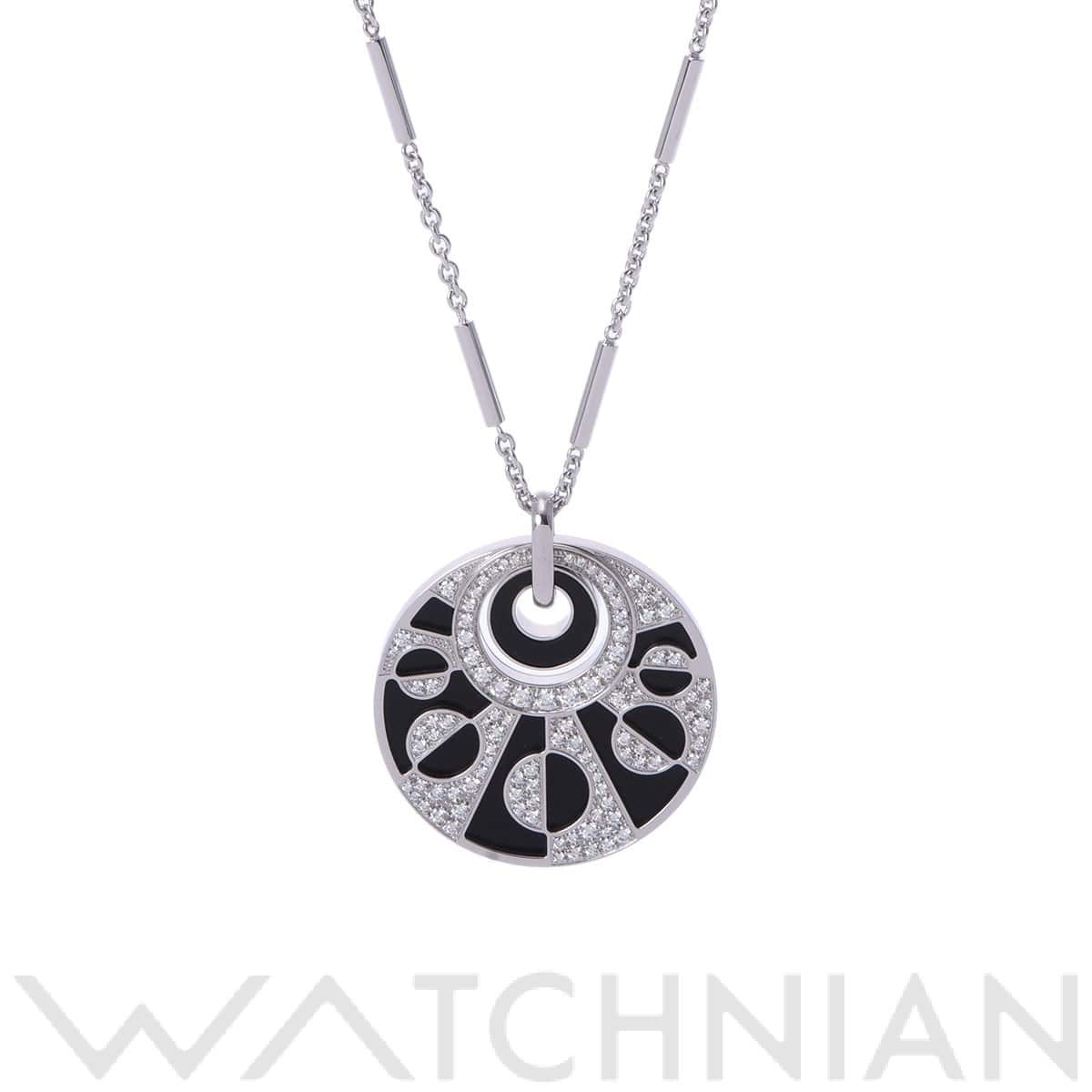 ブルガリ インタルシオネックレス シルバー 349229 K18ホワイトゴールド WG レディース ジュエリー 【中古】【jewelry】