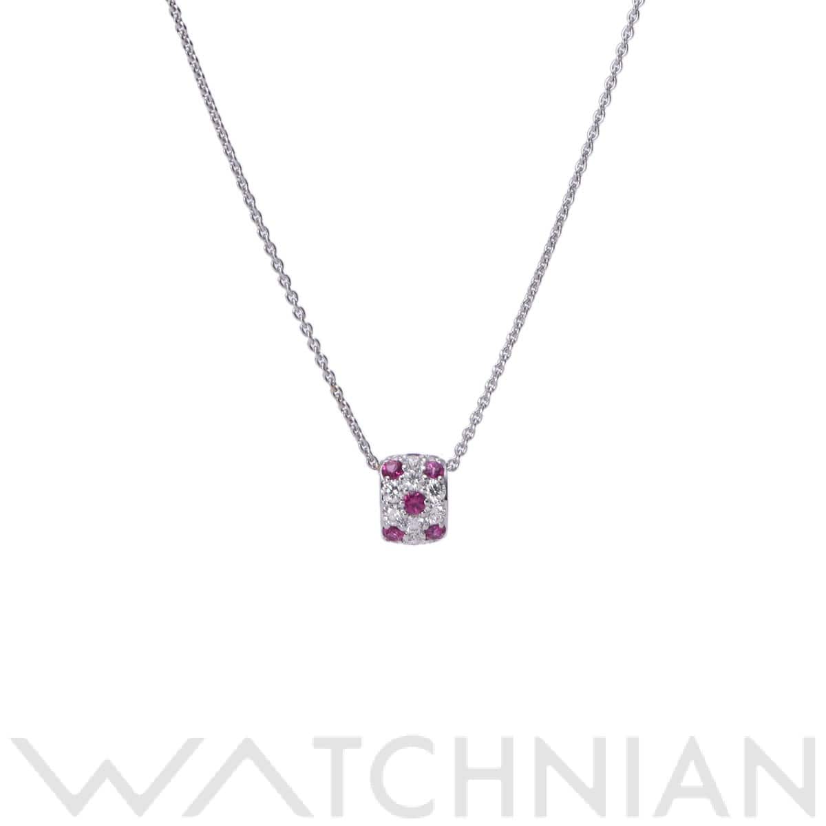 ミキモト ルビーネックレス シルバー K18ホワイトゴールド WG レディース ジュエリー 【中古】【jewelry】