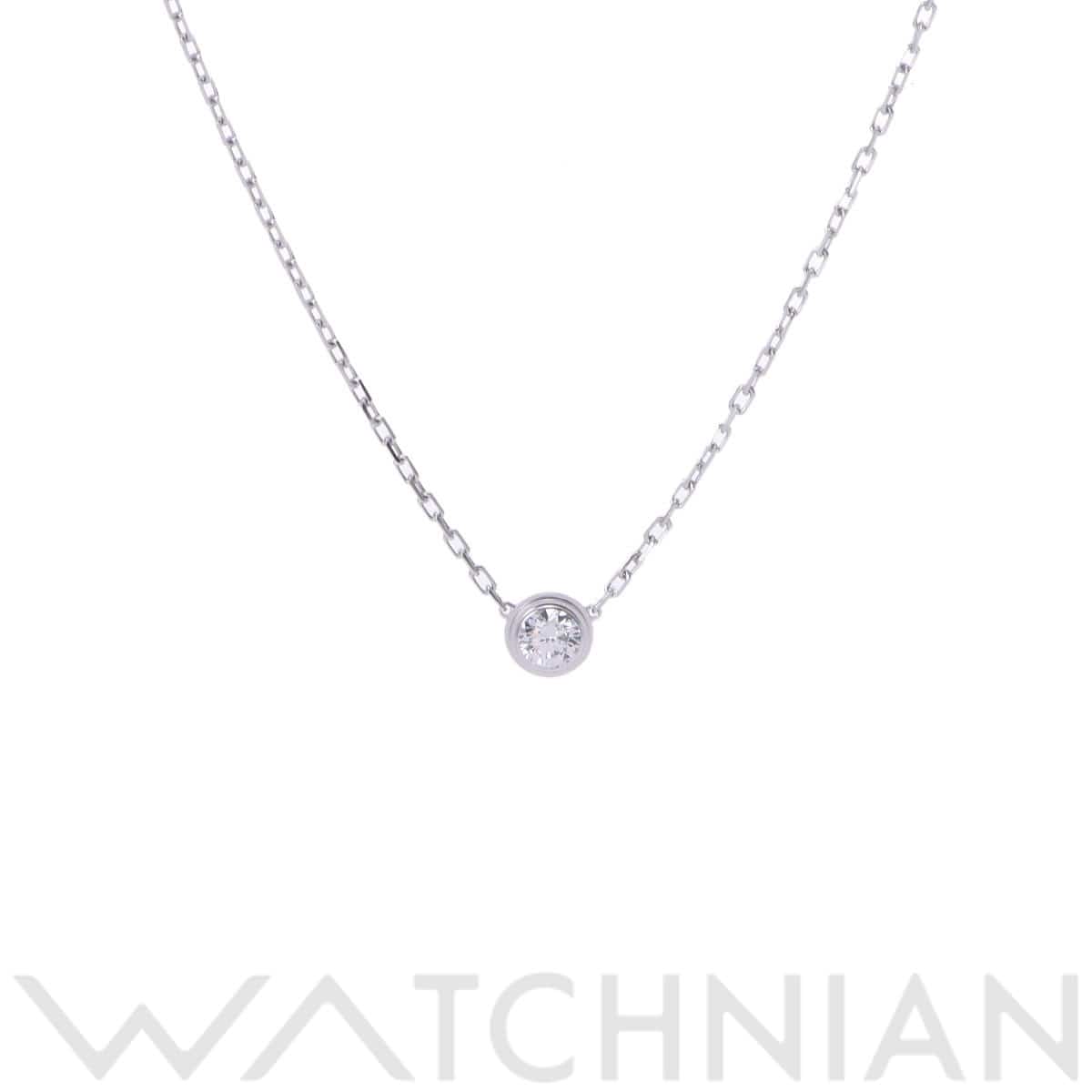 カルティエ ディアマンレジェ ネックレス LM シルバー K18ホワイトゴールド WG レディース ジュエリー 【中古】【jewelry】