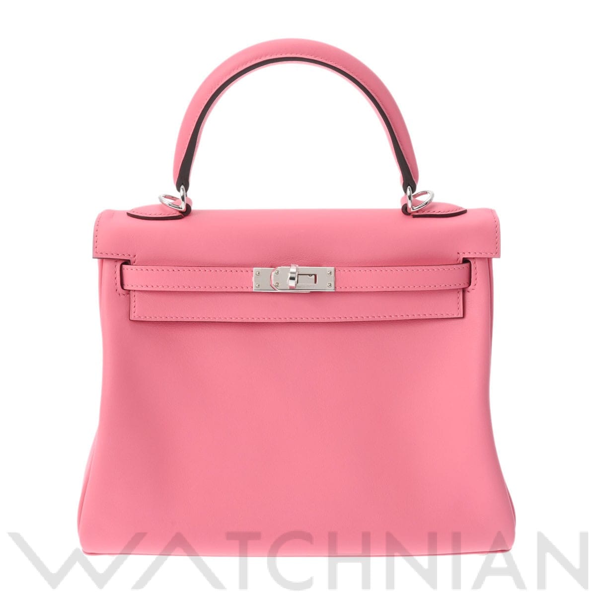 エルメス ケリー 25 内縫い ローズアザレ ヴォースイフト レディース バッグ 【中古】【bag】