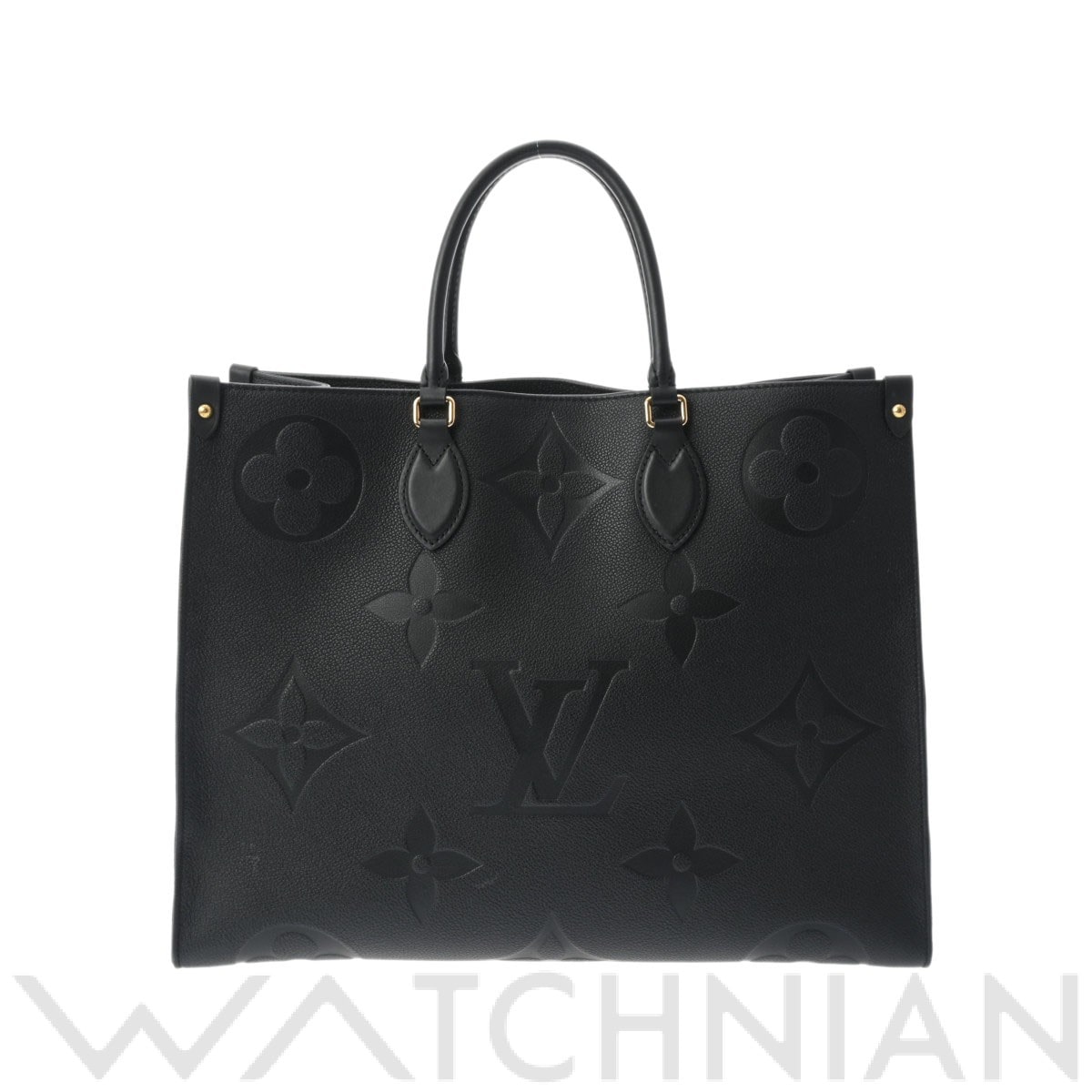 ルイ ヴィトン モノグラムアンプラント オンザゴー GM 2WAY ノワール M44925 レザー ユニセックス バッグ 【中古】【bag】