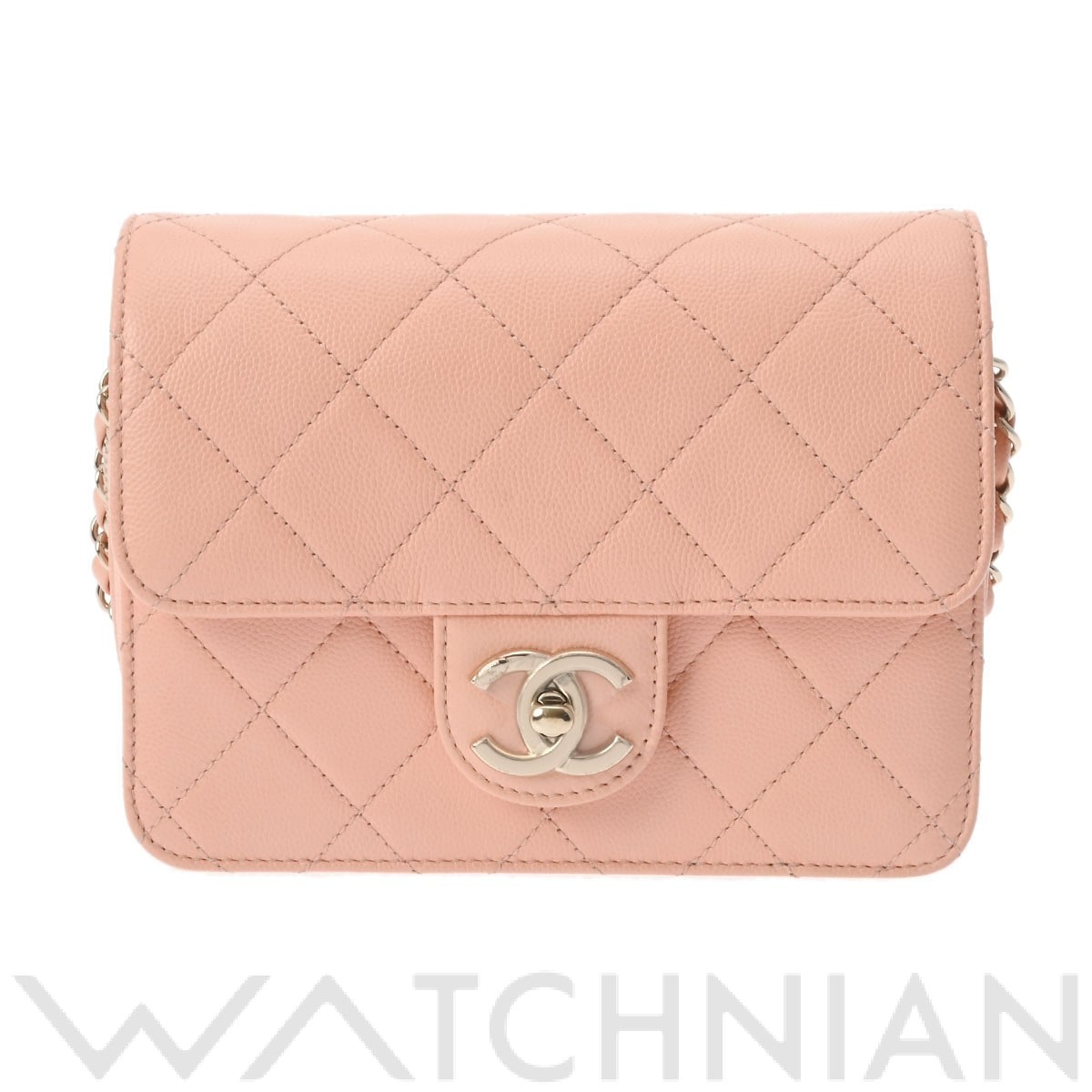 シャネル ミニフラップバッグ ピンク AS3002 グレインドカーフスキン レディース バッグ 【中古】【bag】