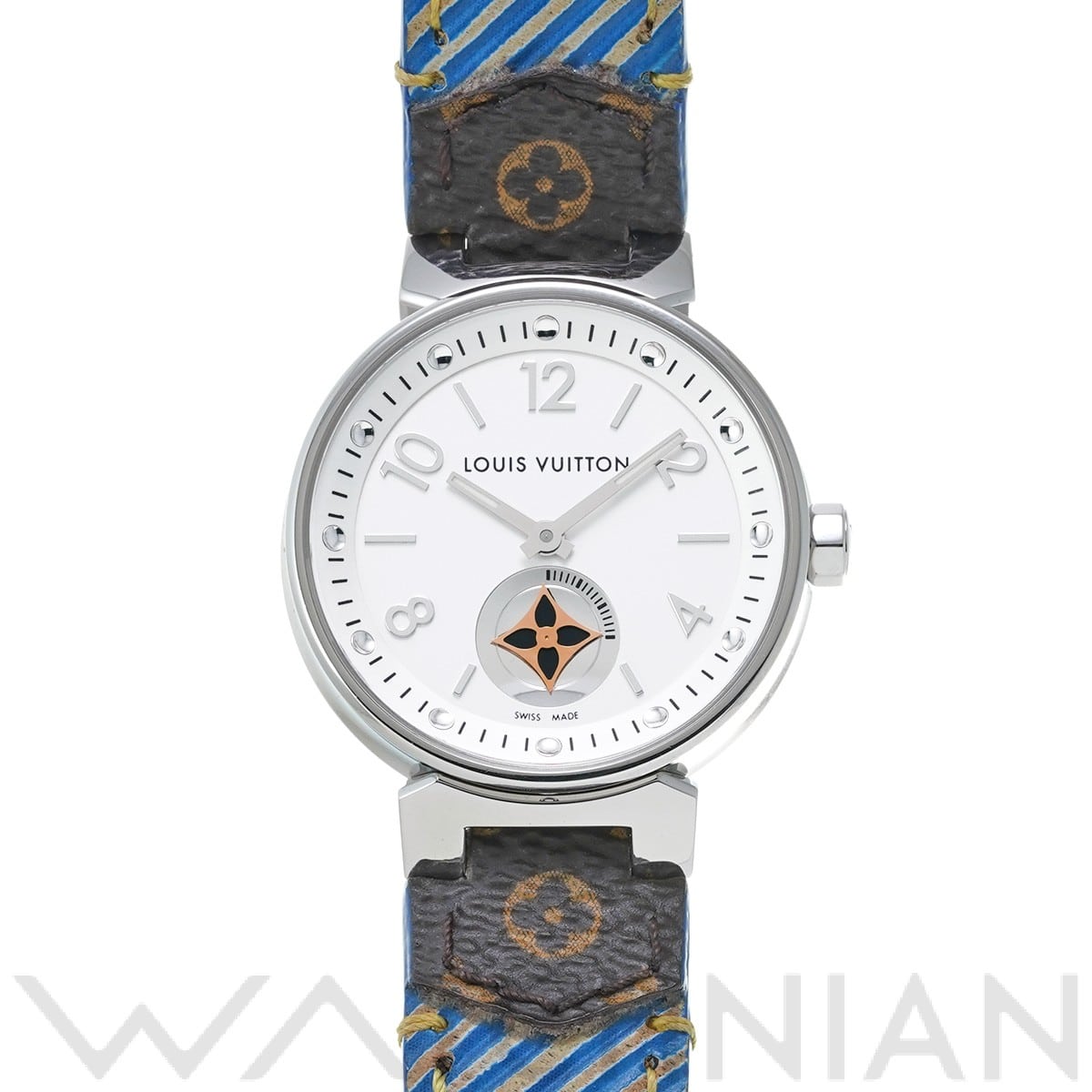 ルイ ヴィトン タンブール ムーンスター PM Q8J10 シルバー レディース 時計 【中古】【wristwatch】