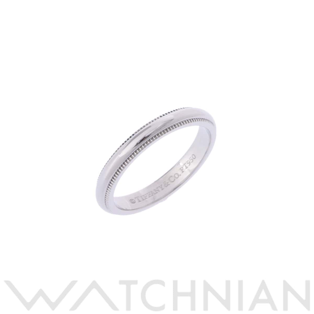 ティファニー ミルグレイン リング シルバー Pt950プラチナ レディース ジュエリー 【中古】【jewelry】