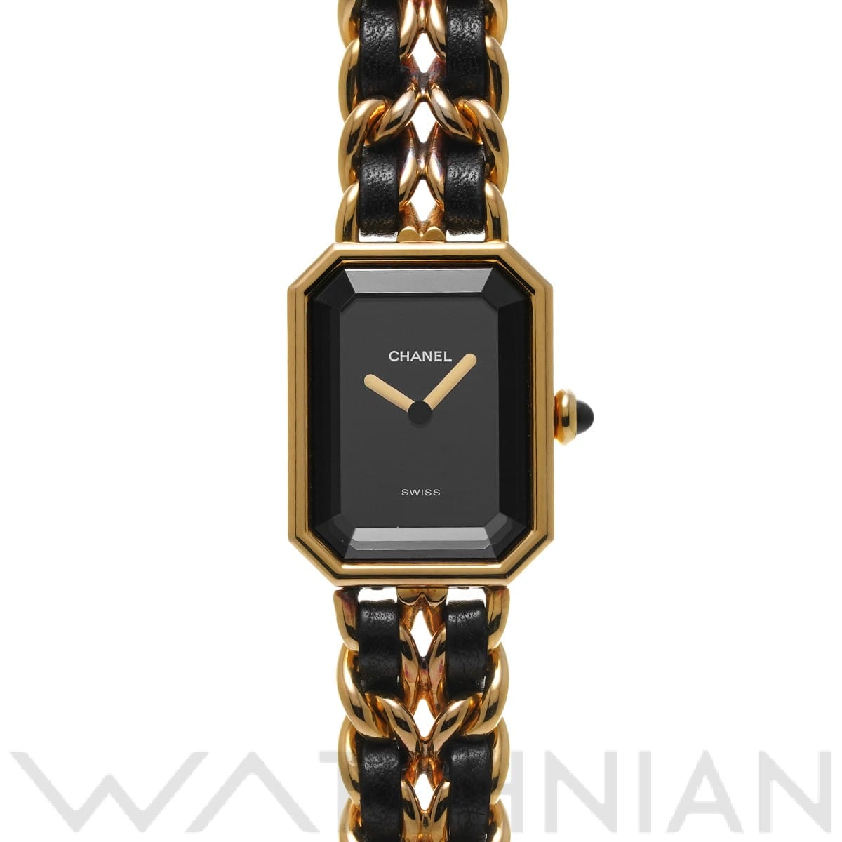 シャネル プルミエール M H0001 ブラック レディース 時計 【中古】【wristwatch】