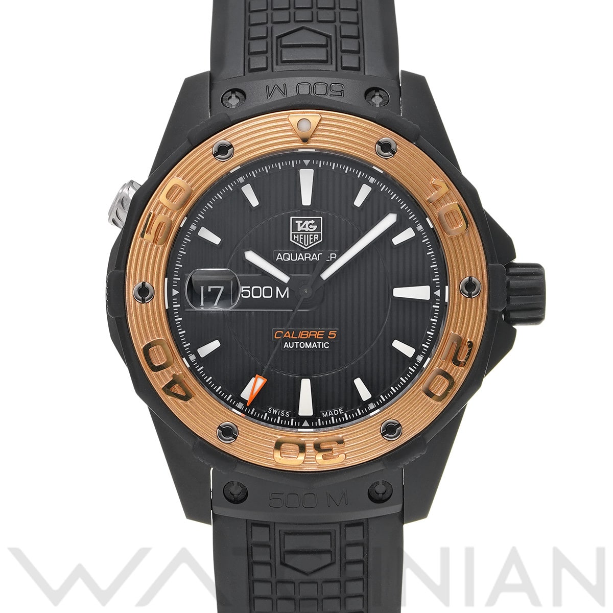 タグ ホイヤー アクアレーサー キャリバー5 WAJ2182.FT6015 ブラック メンズ 時計 【中古】【wristwatch】