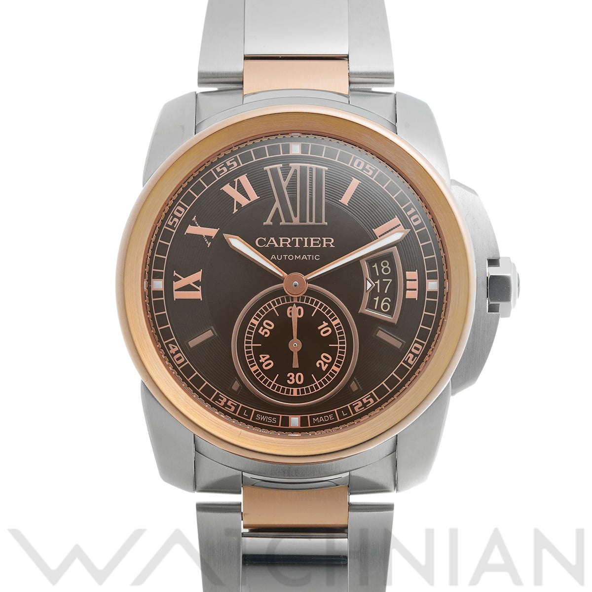 カルティエ カリブル ドゥ カルティエ W7100050 ブラウン メンズ 時計 【中古】【wristwatch】