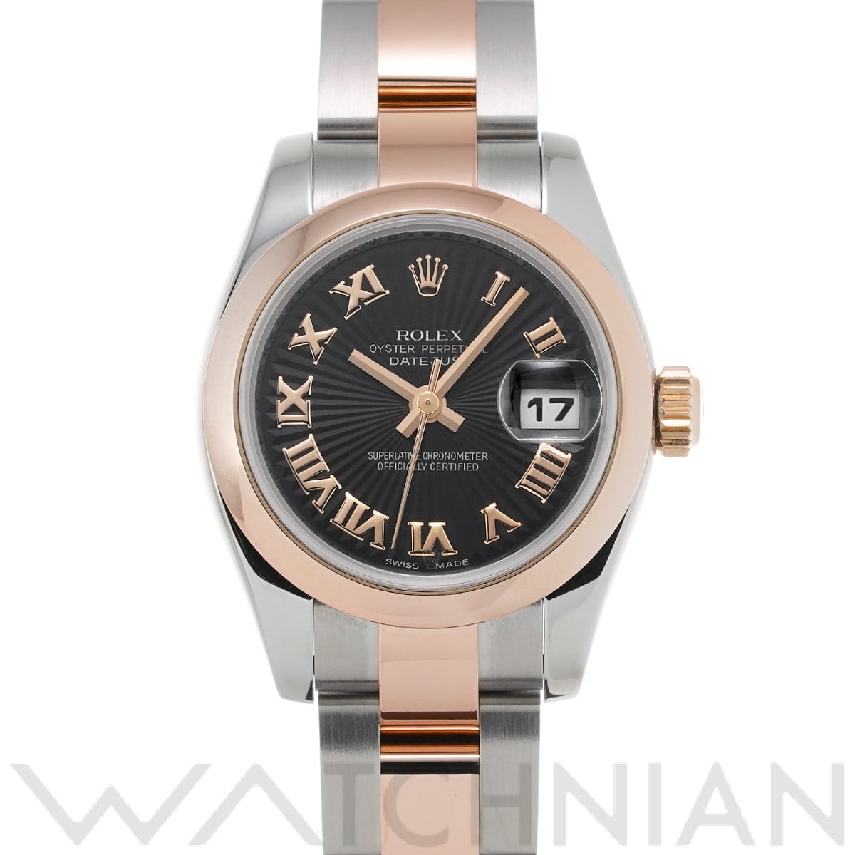 ロレックス デイトジャスト 179161 ブラックサンビーム レディース 時計 【中古】【wristwatch】