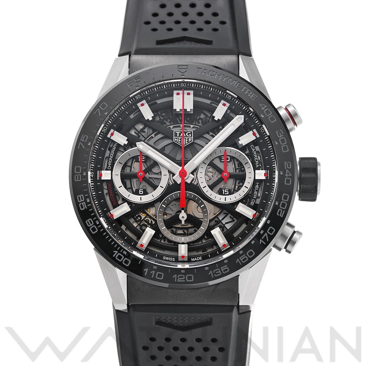タグ ホイヤー カレラ キャリバーホイヤー02 クロノグラフ CBG2010.FT6143 ブラック メンズ 時計 【中古】【wristwatch】