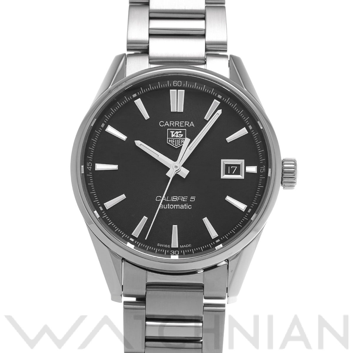 タグ ホイヤー カレラ キャリバー5 WAR211A.BA0782 ブラック メンズ 時計 【中古】【wristwatch】