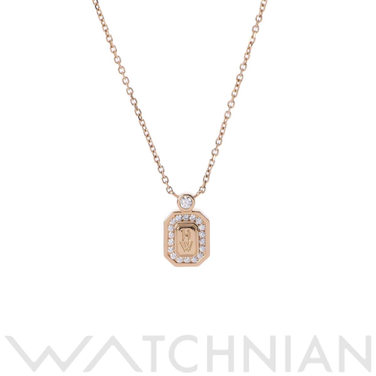 ハリー ウィンストン HWロゴ ネックレス ゴールド PEDYRD16HWL K18イエローゴールド YG レディース ジュエリー 【中古】【jewelry】